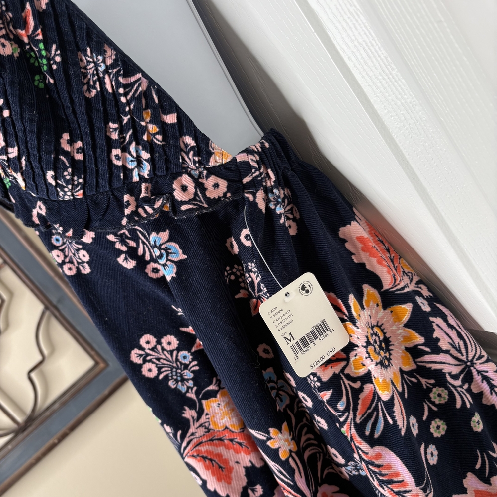Free People NWT Looking Glass Floral Navy Mini Dress Size Medium - Picture 9 of 9
